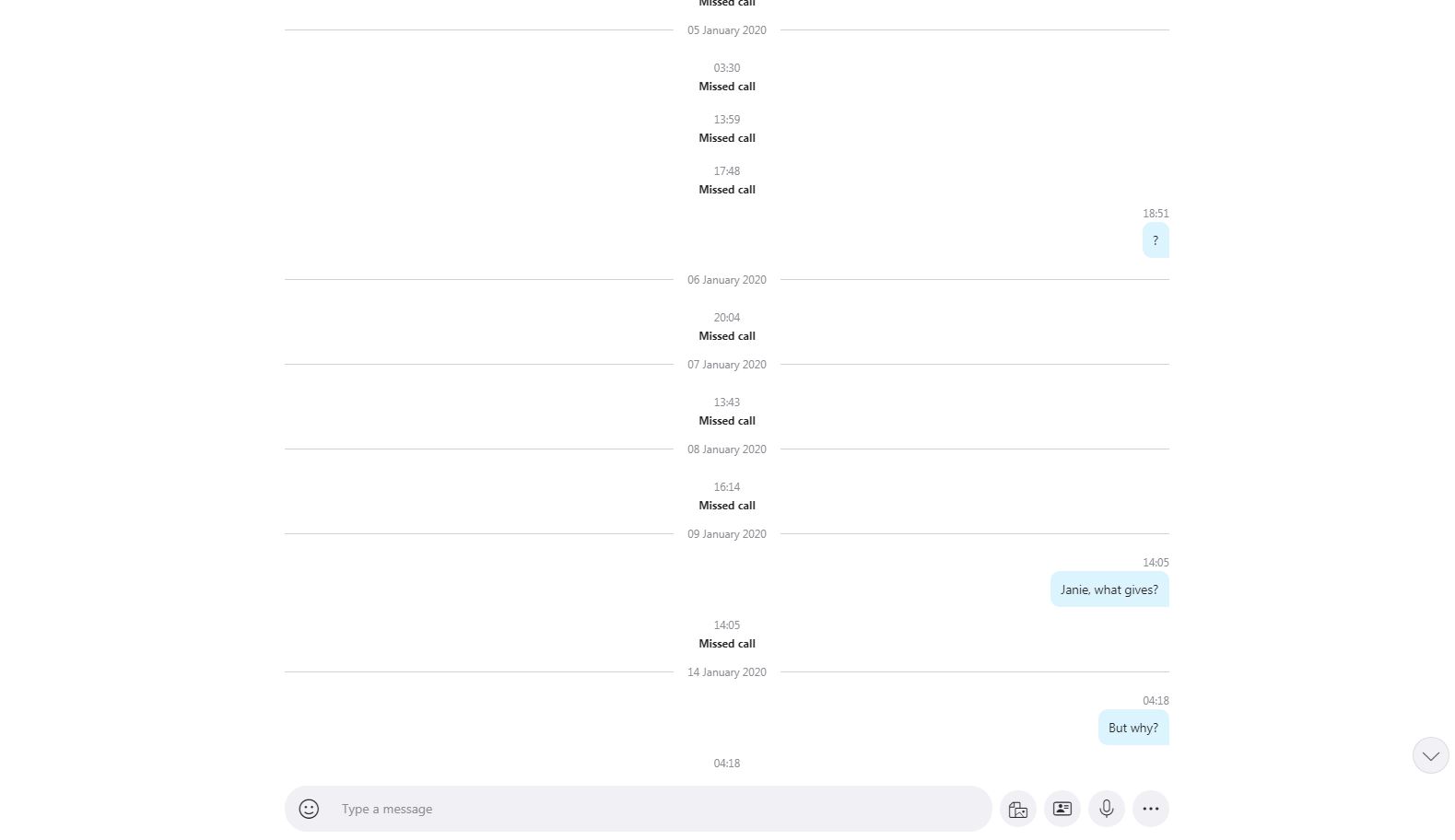Skype conversation screenshot 8